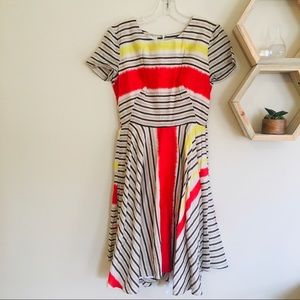 Anthropologie Corey Lynn Calter striped silk dress